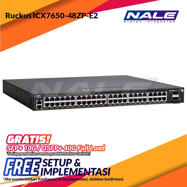 ICX7650-48ZP-E2 Ruckus Compact Switch 48-Port (ICX7650-48ZP-E2) - Gambar 1