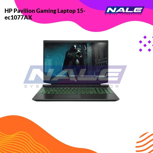 230L2PA HP Pavilion Gaming Laptop 15-ec1077AX (AMD Ryzen5-4600H with GTX 1650-4GB/2x8GB-3200hz/512GB) - Gambar 1